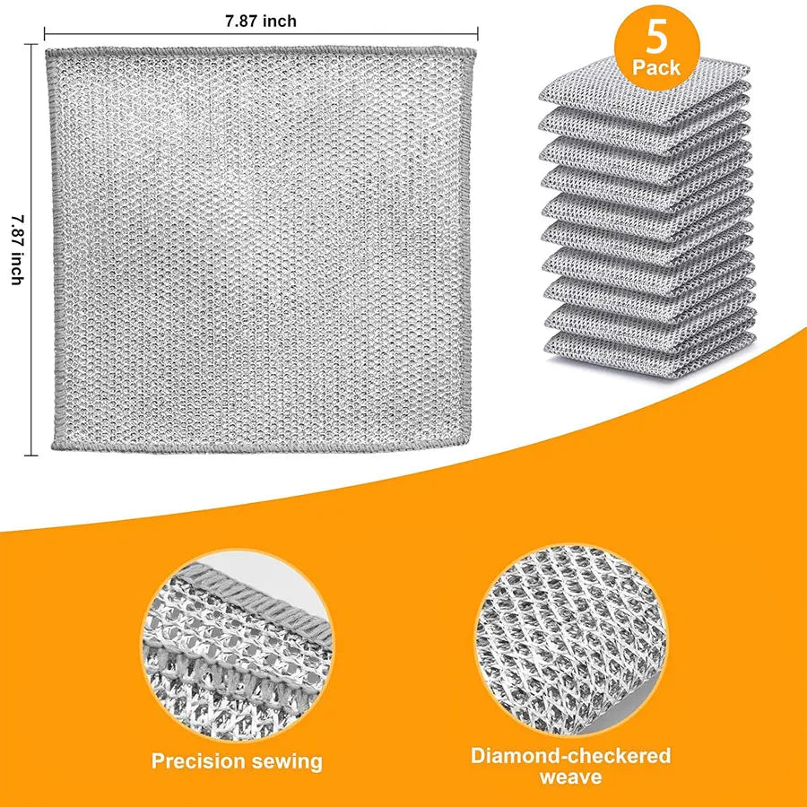 Reusable Multipurpose Wool Scrubber For Cleaning