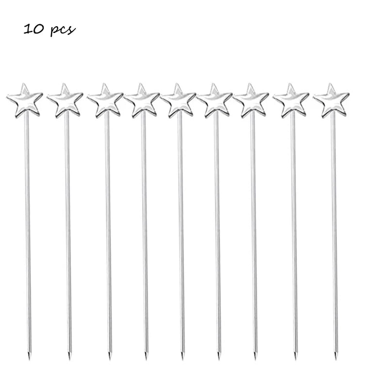 Cocktail Picks, Fruit Toothpicks for Party Bar, Drink Stirring Sticks, Martini Picks,