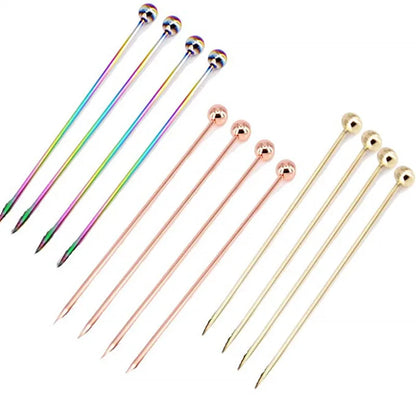 Cocktail Picks, Fruit Toothpicks for Party Bar, Drink Stirring Sticks, Martini Picks,