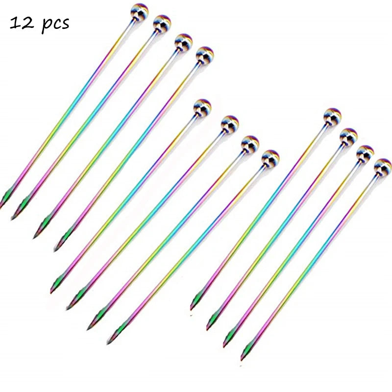 Cocktail Picks, Fruit Toothpicks for Party Bar, Drink Stirring Sticks, Martini Picks,