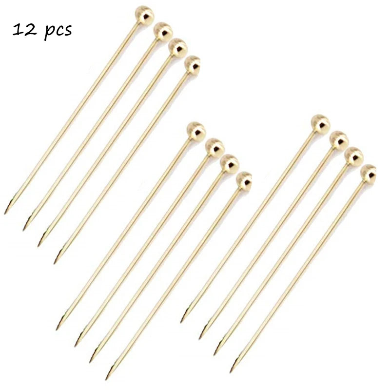 Cocktail Picks, Fruit Toothpicks for Party Bar, Drink Stirring Sticks, Martini Picks,