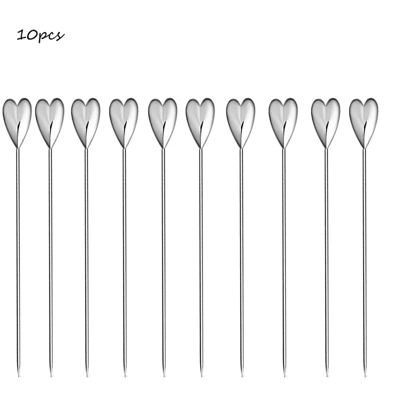 Cocktail Picks, Fruit Toothpicks for Party Bar, Drink Stirring Sticks, Martini Picks,