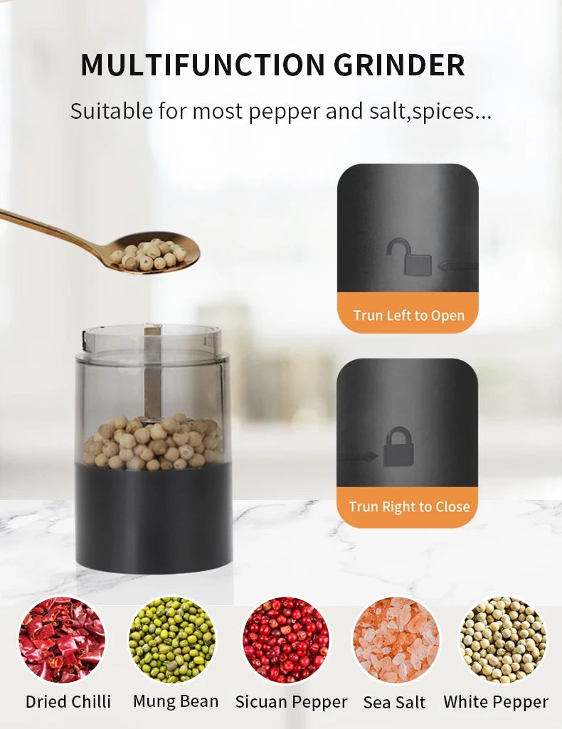 New Rechargeable Electric Salt and Pepper Grinder