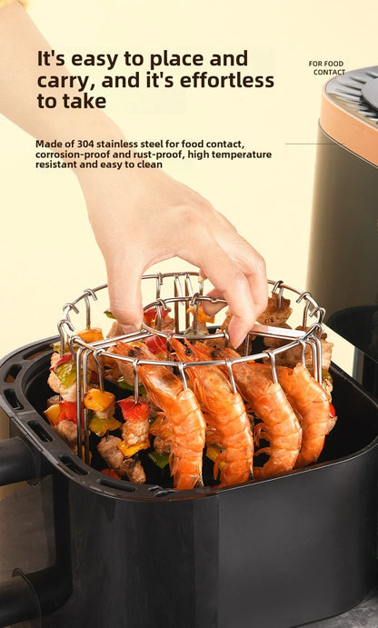 Skewers  Air Fryer Stainless Steel Grill Vertical Skewer