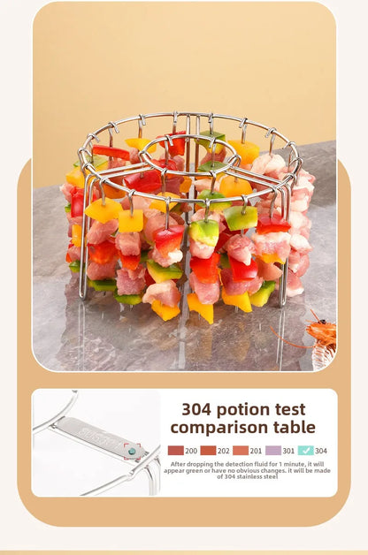 Skewers  Air Fryer Stainless Steel Grill Vertical Skewer
