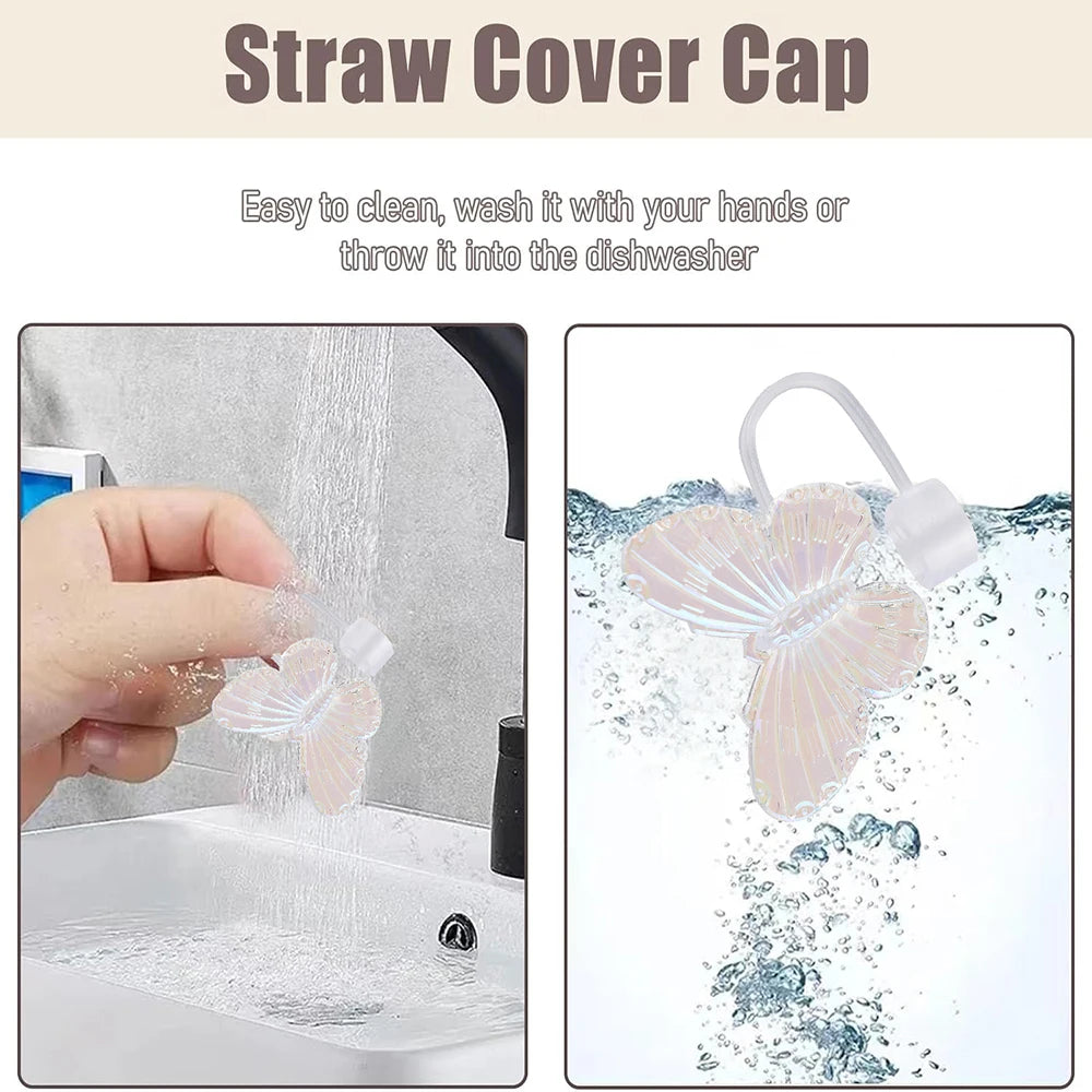 Butterfly Straw Cover Cap for Tumbler Cup