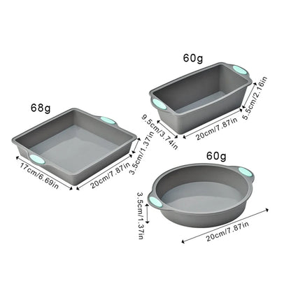 Silicone Bread Muffin Heat Resistant Oven Pan Non-Stick  Bakeware