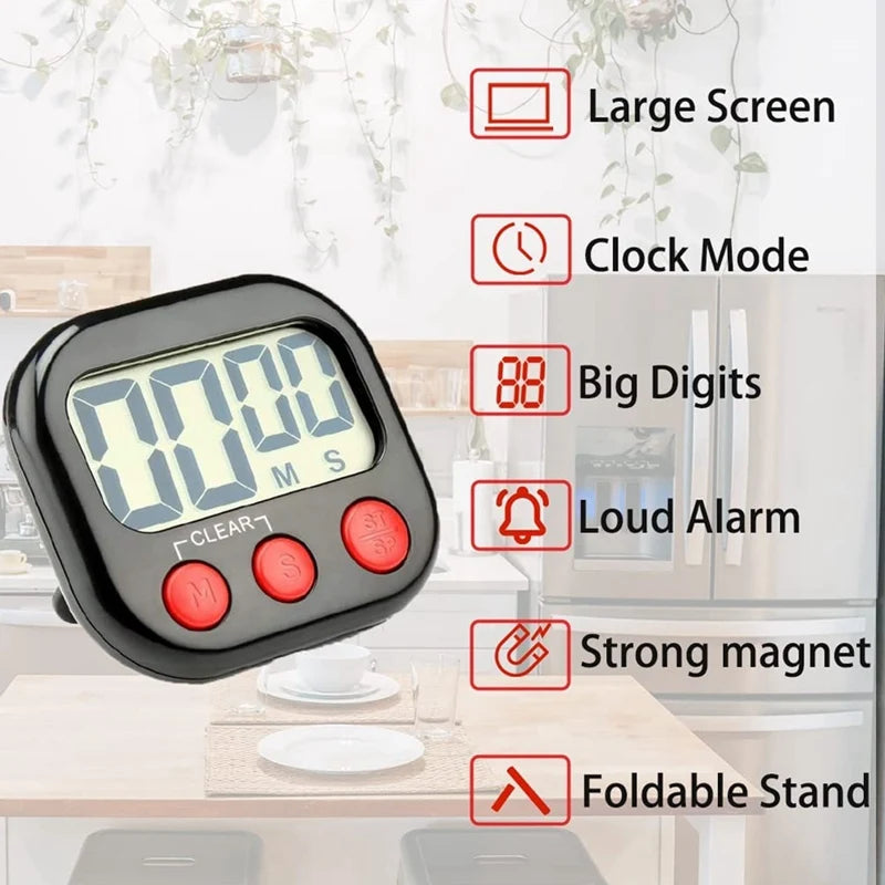 Digital Visual  Magnetic Kitchen LCD Screen Timer