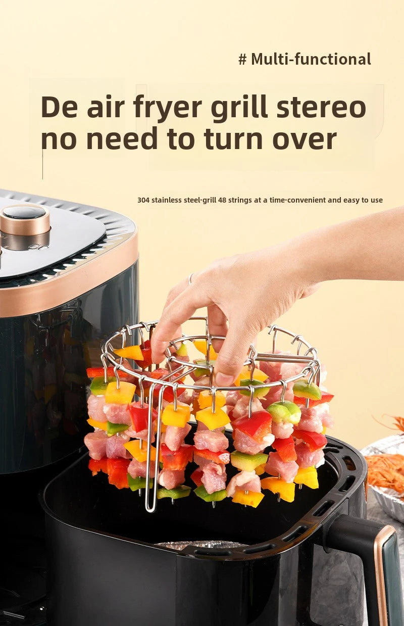 Skewers  Air Fryer Stainless Steel Grill Vertical Skewer
