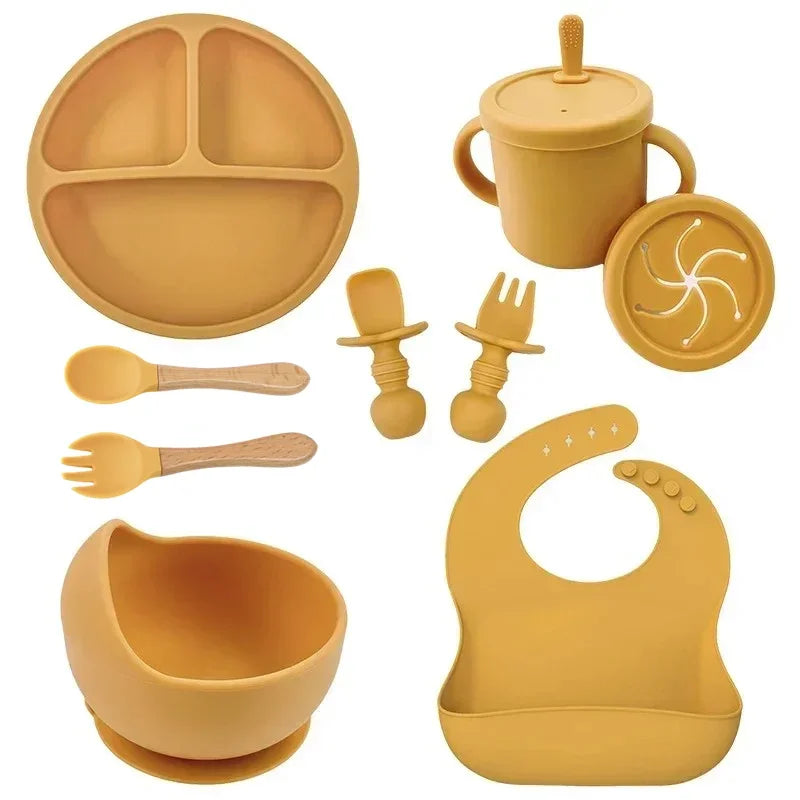 Silicone Baby Feeding  Dish Set