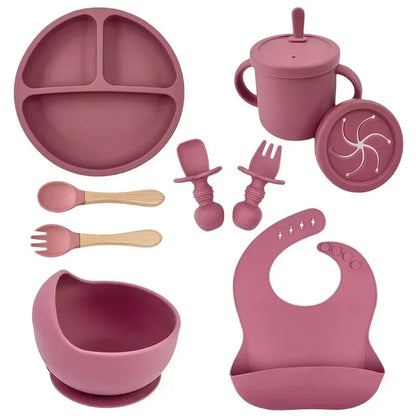 Silicone Baby Feeding  Dish Set