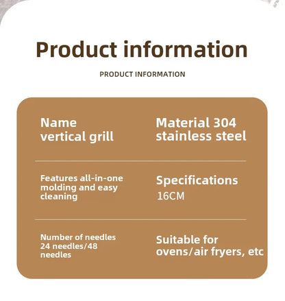 Skewers  Air Fryer Stainless Steel Grill Vertical Skewer