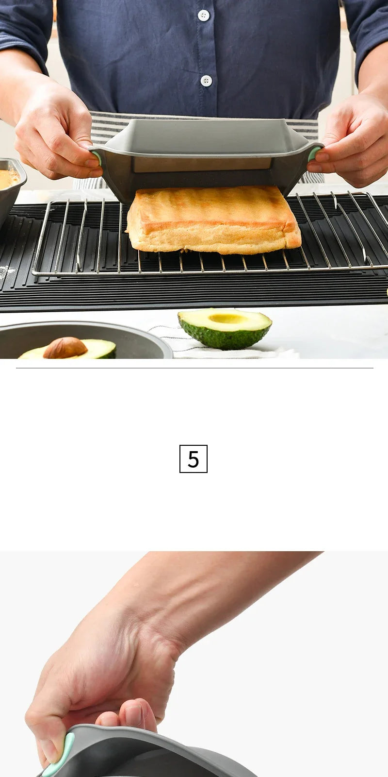 Silicone Bread Muffin Heat Resistant Oven Pan Non-Stick  Bakeware