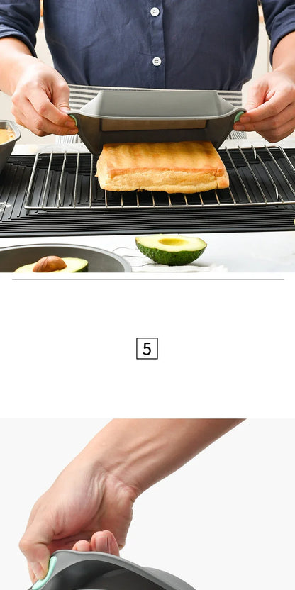 Silicone Bread Muffin Heat Resistant Oven Pan Non-Stick  Bakeware