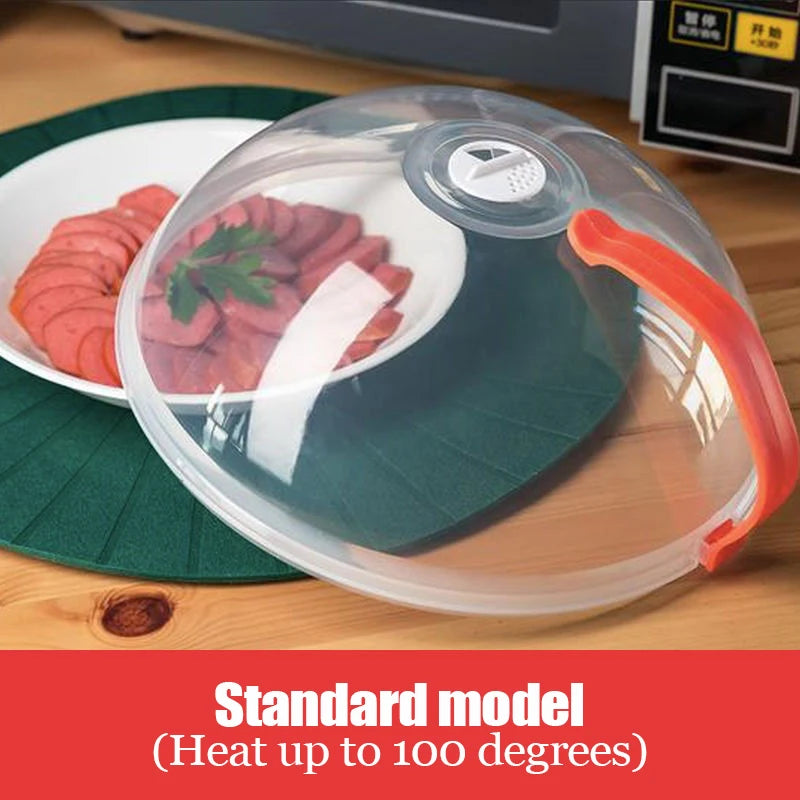 Microwave Splash Cover High Temperature Resistant Lid Transparent Food Heating Cover.