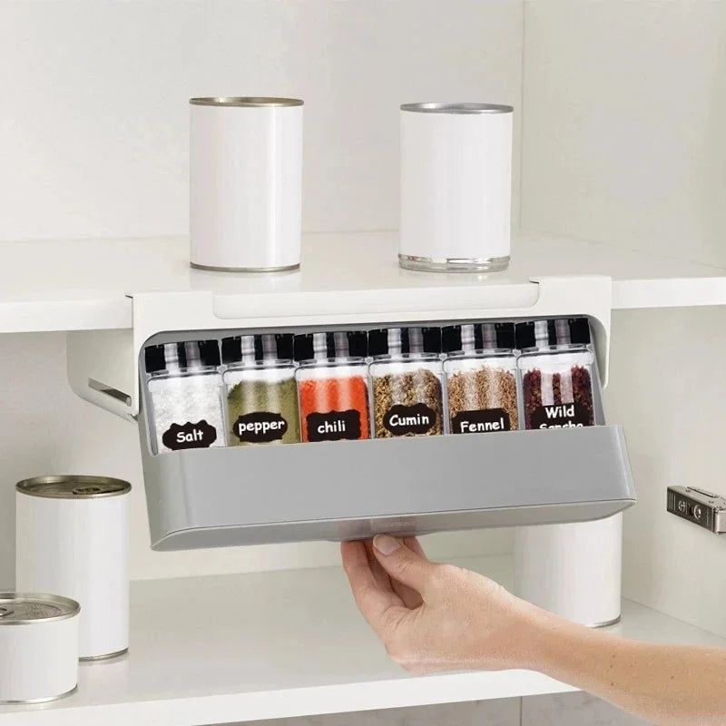 Under-Shelf Spice Organizer Kitchen  Rack
