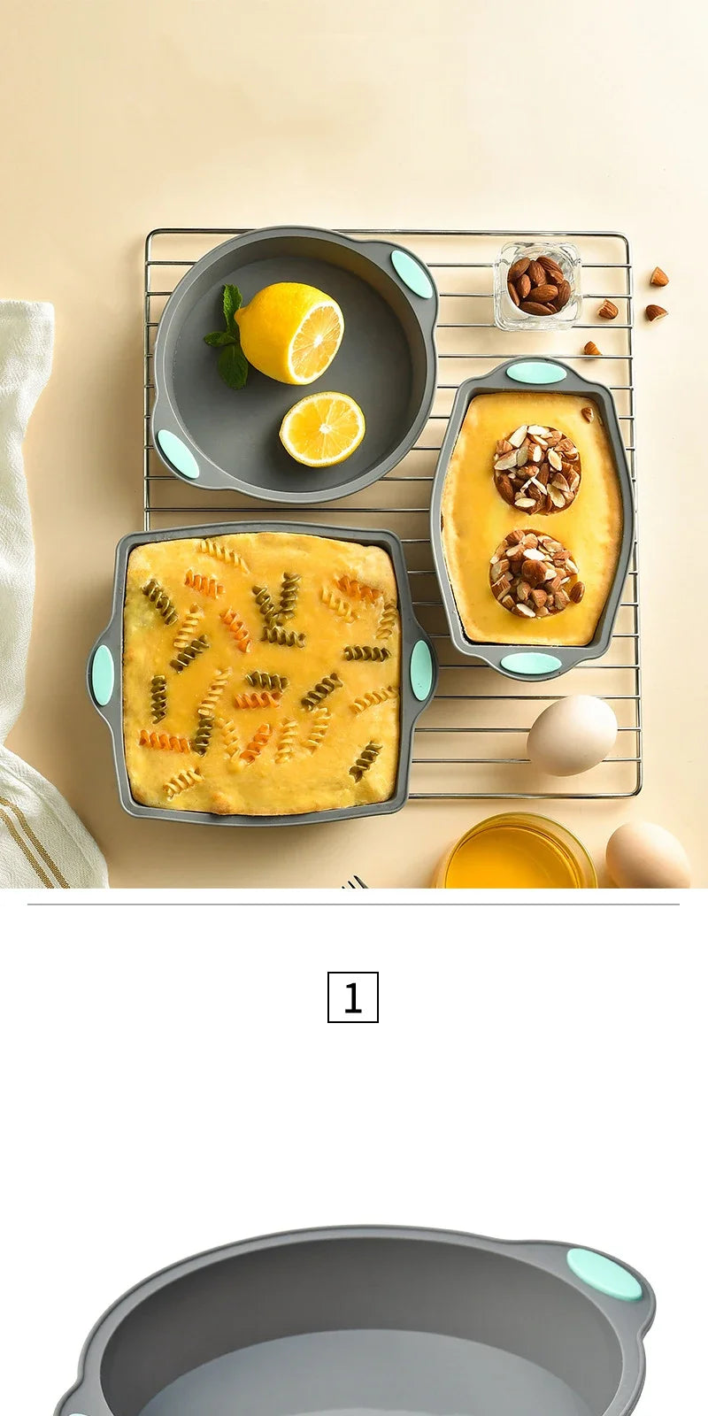 Silicone Bread Muffin Heat Resistant Oven Pan Non-Stick  Bakeware