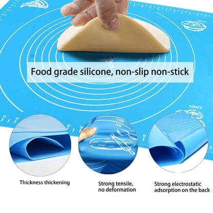 Silicone Baking Mat Sheet Large Kneading Pad for Rolling Dough Pizza Dough Non-Stick Maker Pastry Kitchen Accessories