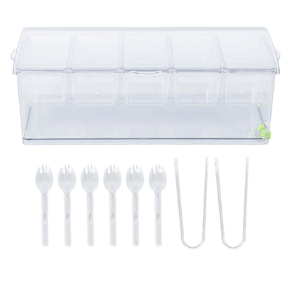 Food Container with Lid Plastic Ice Chilled  party Server