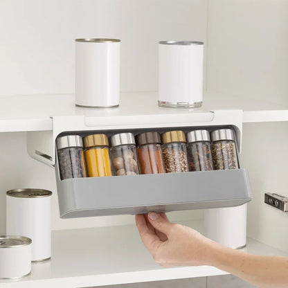 Under-Shelf Spice Organizer Kitchen  Rack