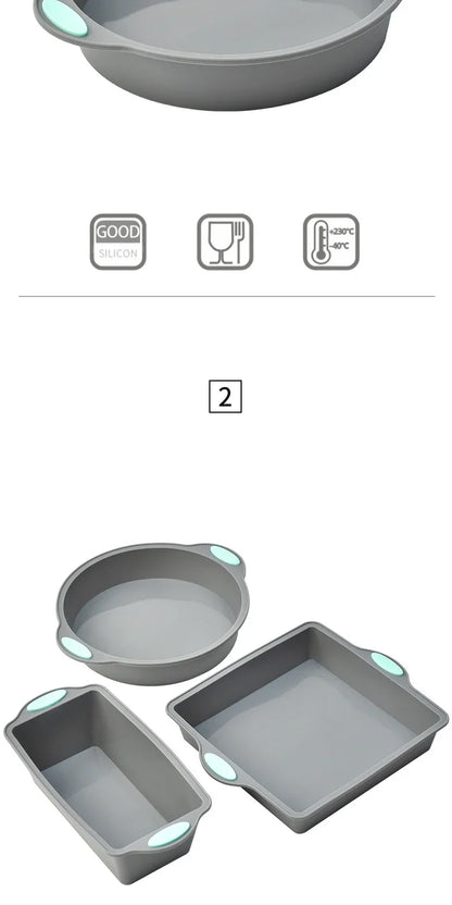 Silicone Bread Muffin Heat Resistant Oven Pan Non-Stick  Bakeware