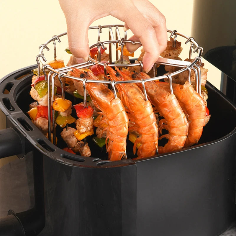Skewers  Air Fryer Stainless Steel Grill Vertical Skewer