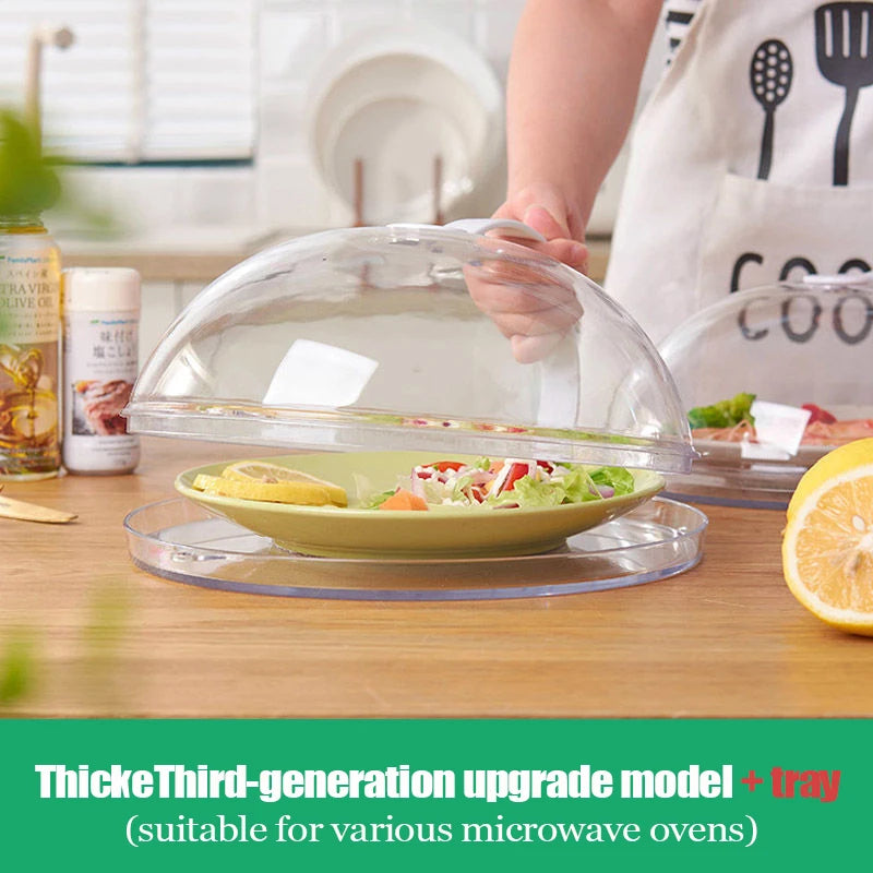 Microwave Splash Cover High Temperature Resistant Lid Transparent Food Heating Cover.
