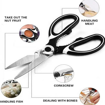 Multifunction Stainless Steel Kitchen Tools  Chicken Bone Fish Food Scissors