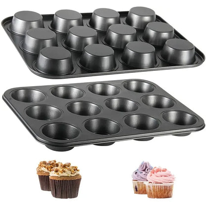 6/12 Cups Square Cupcake and Muffin Tray  Non Stick Bakeware
