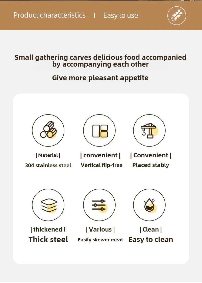 Skewers  Air Fryer Stainless Steel Grill Vertical Skewer