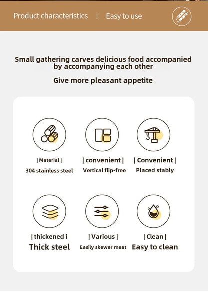 Skewers  Air Fryer Stainless Steel Grill Vertical Skewer