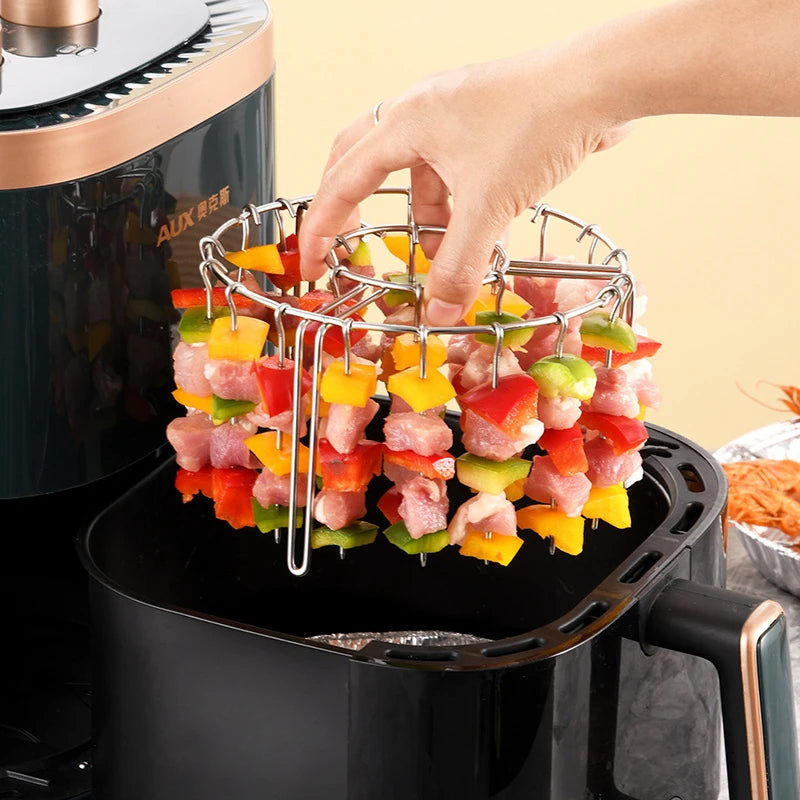 Skewers  Air Fryer Stainless Steel Grill Vertical Skewer