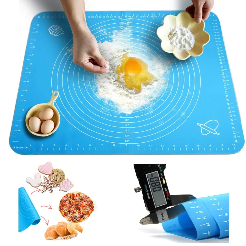 Silicone Baking Mat Sheet Large Kneading Pad for Rolling Dough Pizza Dough Non-Stick Maker Pastry Kitchen Accessories