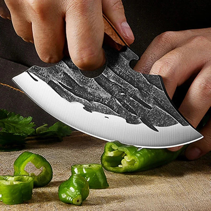 Hand Forged Kitchen Knives Stainless Steel Butcher Meat Cutting,  Fruit Slicing Knife
