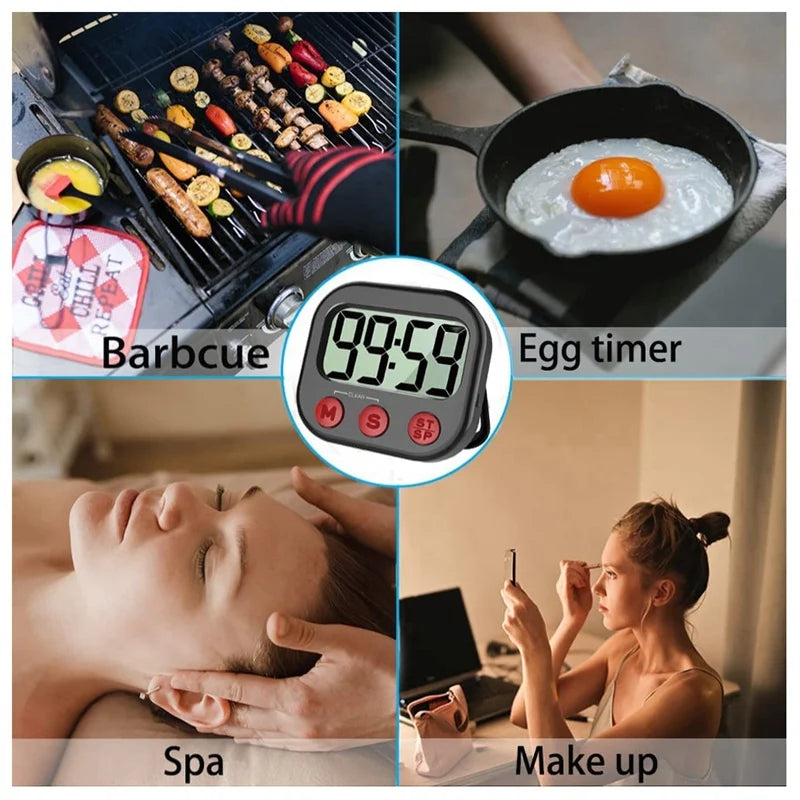 Digital Visual  Magnetic Kitchen LCD Screen Timer