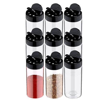 Clear Plastic Spice Jar with Shaker Lids