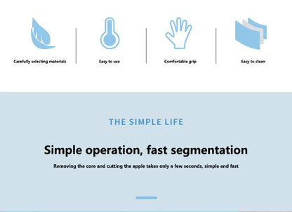 Stainless Steel  Apple Cutter and  Slicer in Seconds.