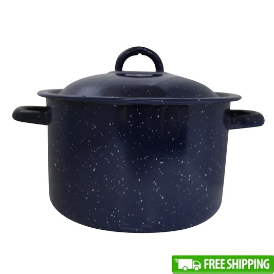 Enamel Stock  Soup  and Stews Cooking  Pot with Double Handles Oven Safe.