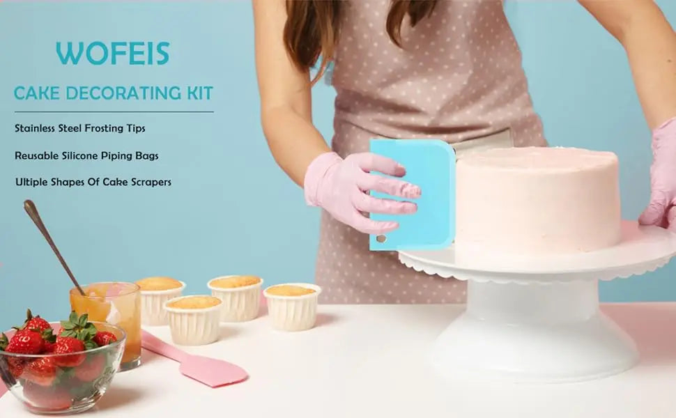 Cake Decorating Silicon  Reusable Piping Bags with Stainless Steel Nozzle