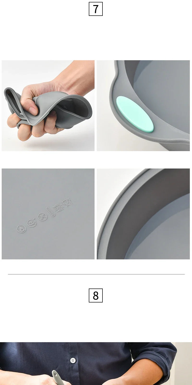 Silicone Bread Muffin Heat Resistant Oven Pan Non-Stick  Bakeware