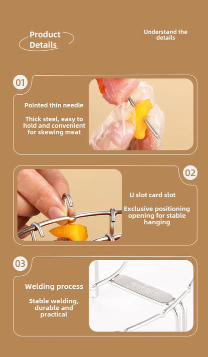 Skewers  Air Fryer Stainless Steel Grill Vertical Skewer