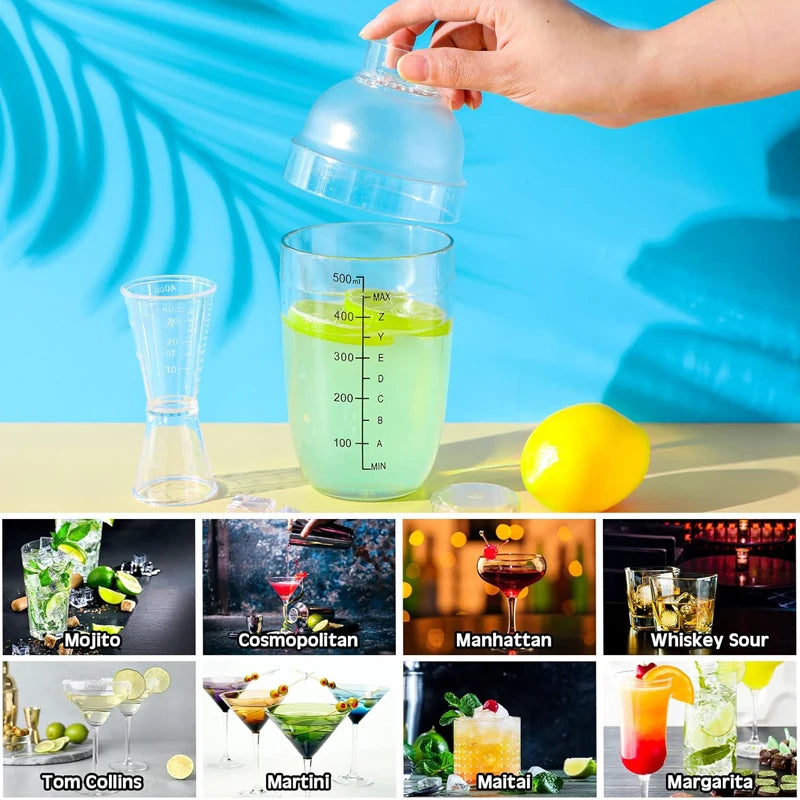 Plastic Cocktail  Bartender Wine Mixer for Party