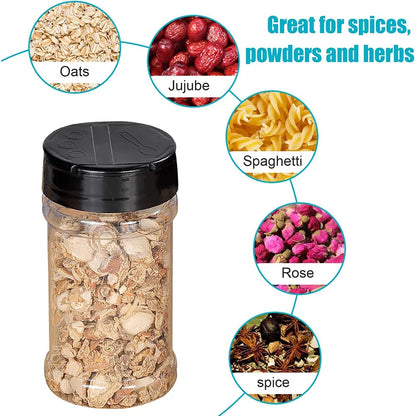 Clear Plastic Spice Jar with Shaker Lids