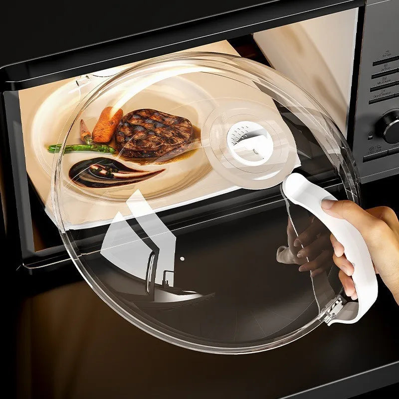 Microwave Splash Cover High Temperature Resistant Lid Transparent Food Heating Cover.