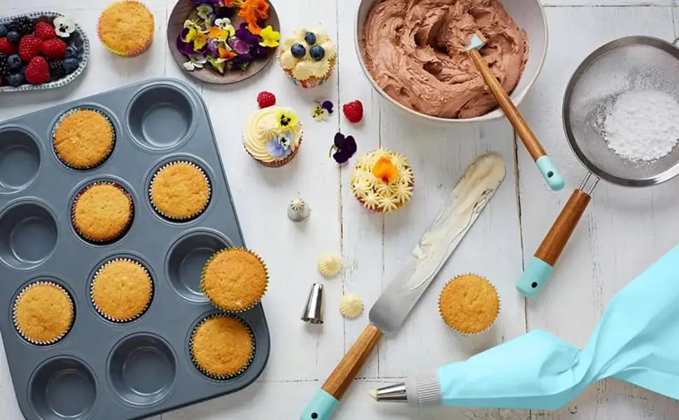 Cake Decorating Silicon  Reusable Piping Bags with Stainless Steel Nozzle