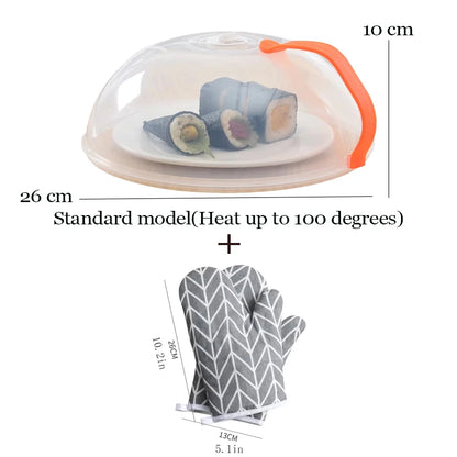 Microwave Splash Cover High Temperature Resistant Lid Transparent Food Heating Cover.