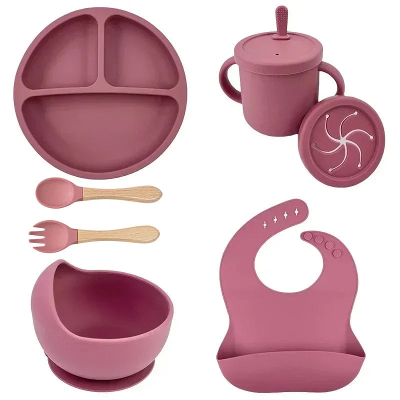 Silicone Baby Feeding  Dish Set