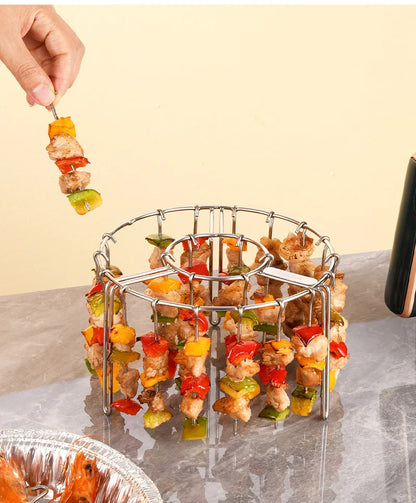 Skewers  Air Fryer Stainless Steel Grill Vertical Skewer