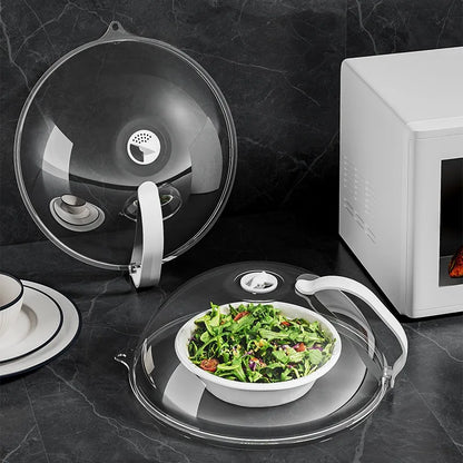 Microwave Splash Cover High Temperature Resistant Lid Transparent Food Heating Cover.