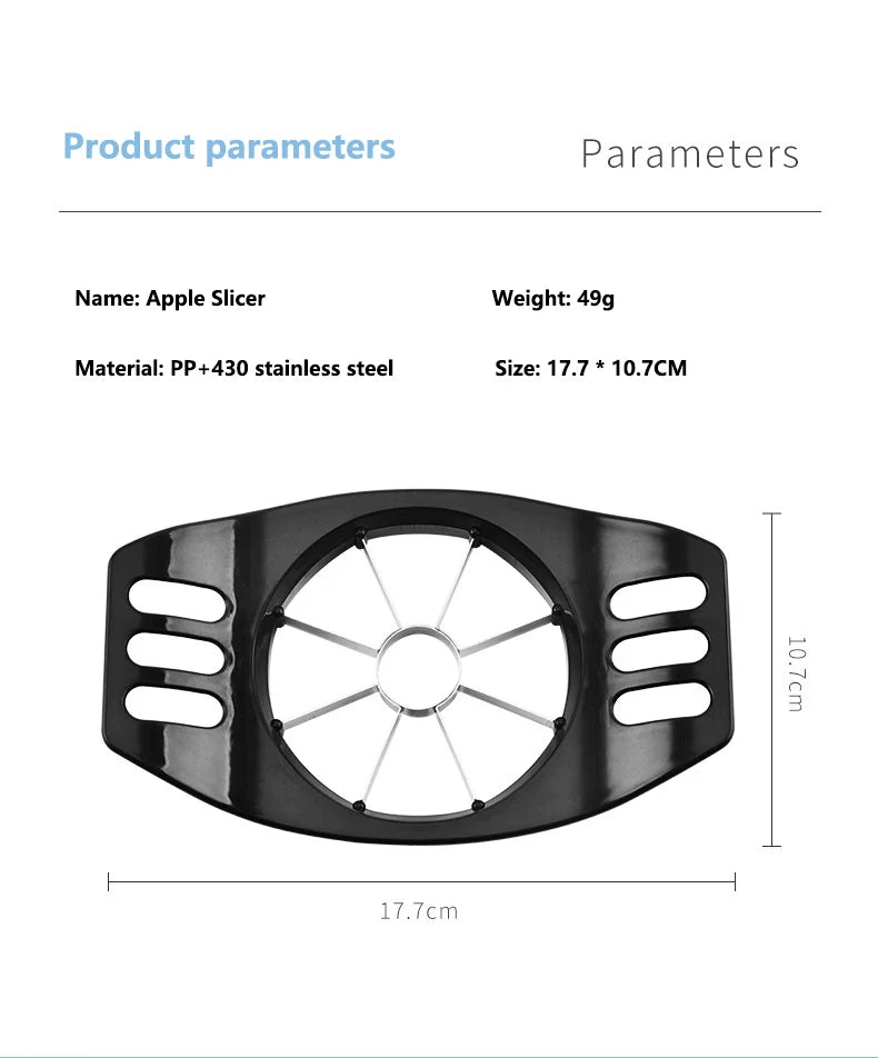 Stainless Steel  Apple Cutter and  Slicer in Seconds.